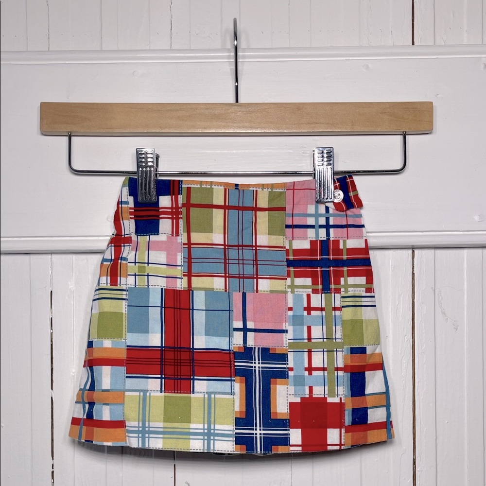 LITTLE ENGLISH EUC Multicolor Plaid Wrap Skort